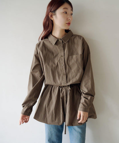 氣球廓形襯衫連衣裙