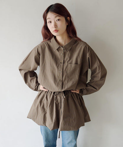 氣球廓形襯衫連衣裙