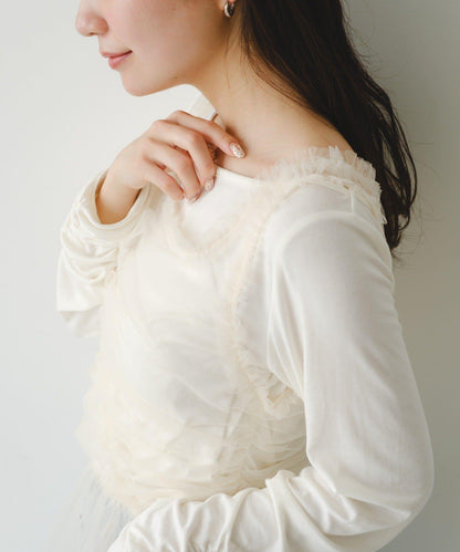 2026SS目錄款 紗網背心×長袖T恤套裝