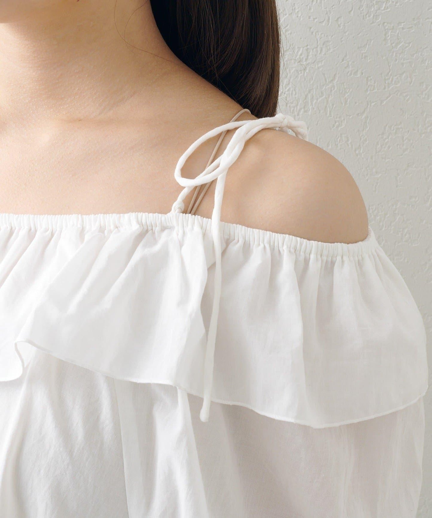 蝴蝶荷葉邊寬鬆長款上衣