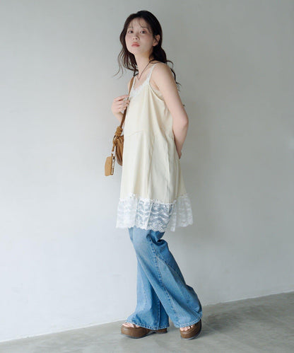 2026SS目錄 緞面蕾絲長版上衣