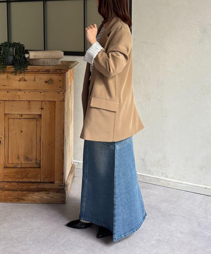 流蘇美人魚版型牛仔半身裙