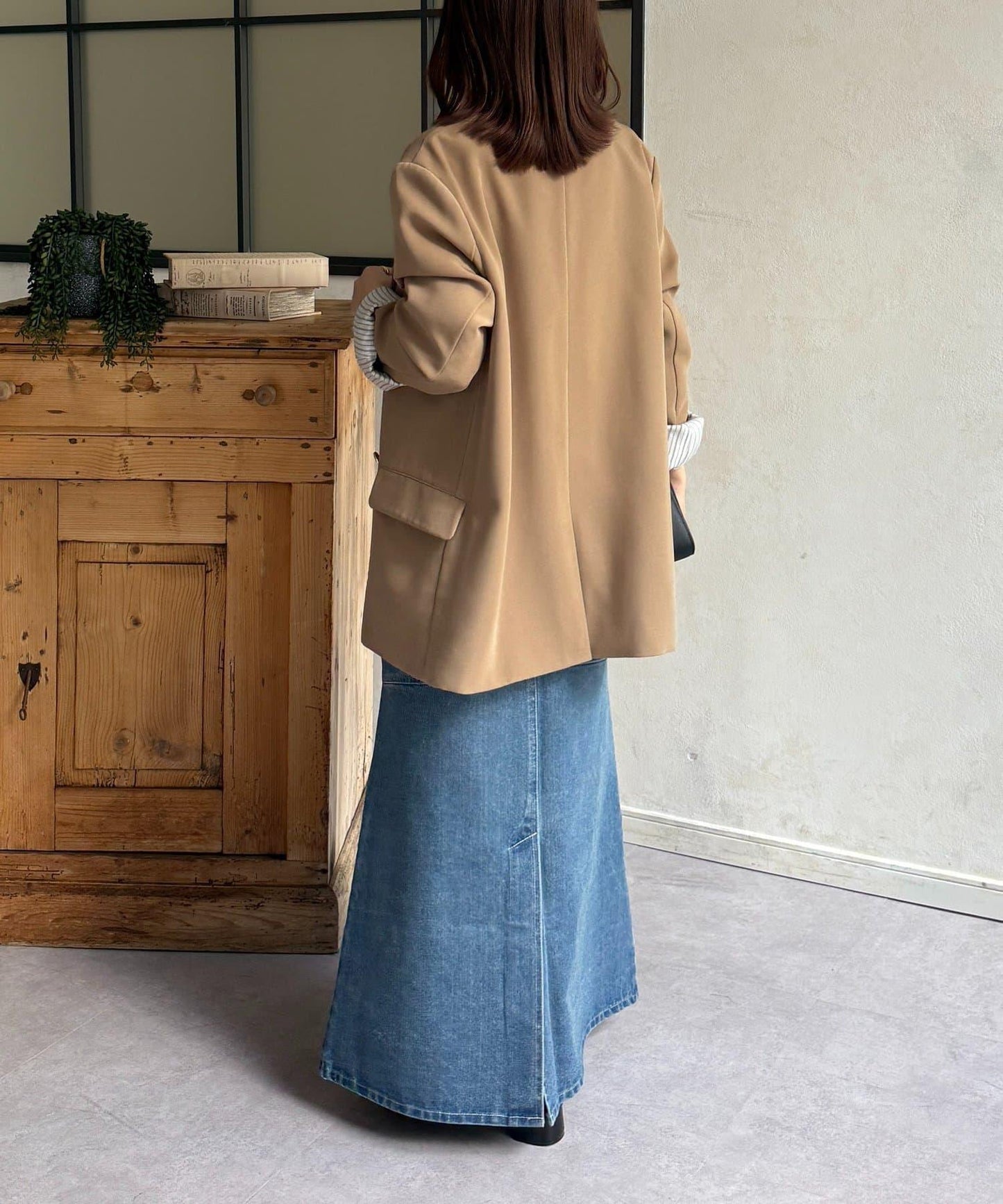 流蘇美人魚版型牛仔半身裙