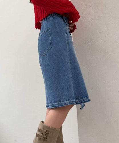 w closet 牛仔中長半身裙