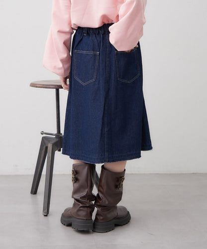 w closet 牛仔中長半身裙