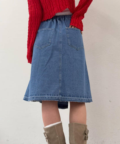 w closet 牛仔中長半身裙