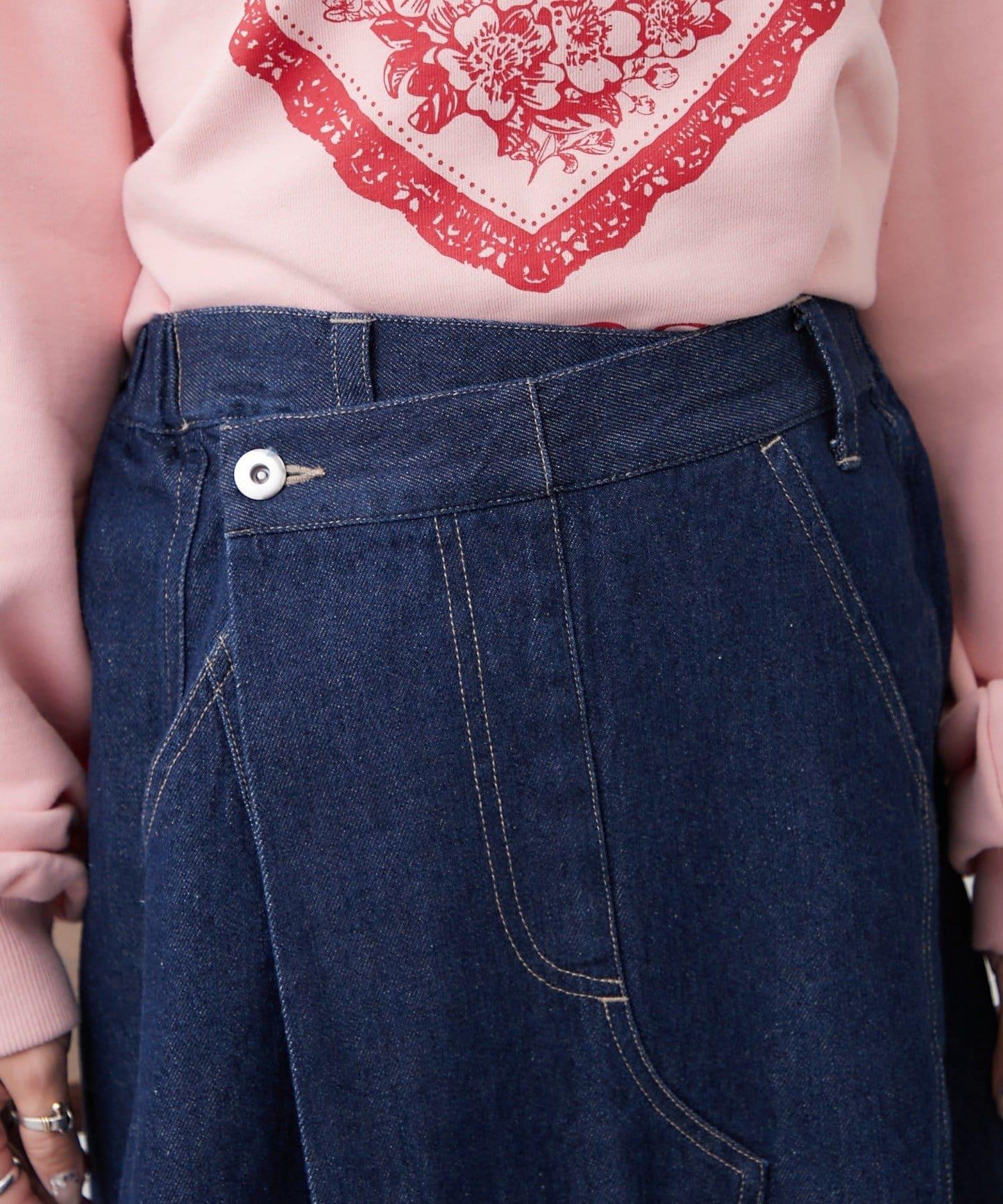 w closet 牛仔中長半身裙