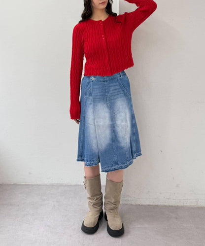 w closet 牛仔中長半身裙