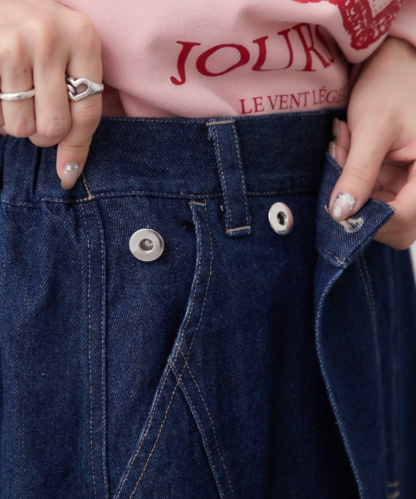 w closet 牛仔中長半身裙