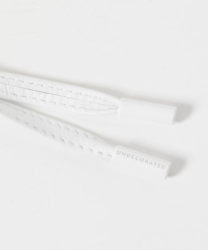 UNDECORATED LEATHER SHOELACES BELT 腰帶