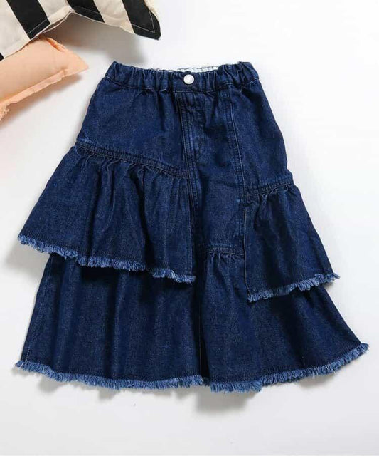 牛仔長款半身裙