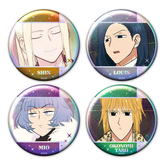 えぶりでいホスト ホログラム徽章4個套裝 シン＆ルイ＆ミオ＆おこのみ太郎