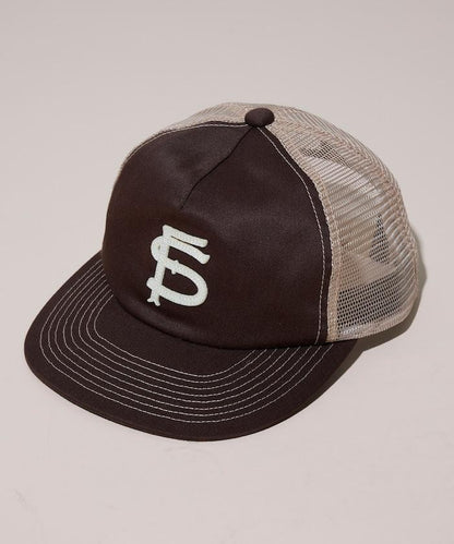 聯名 毛氈Logo斜紋網眼棒球帽