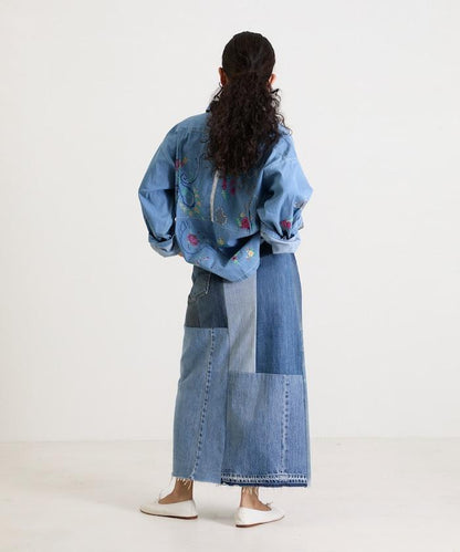 開領刺繡襯衫夾克