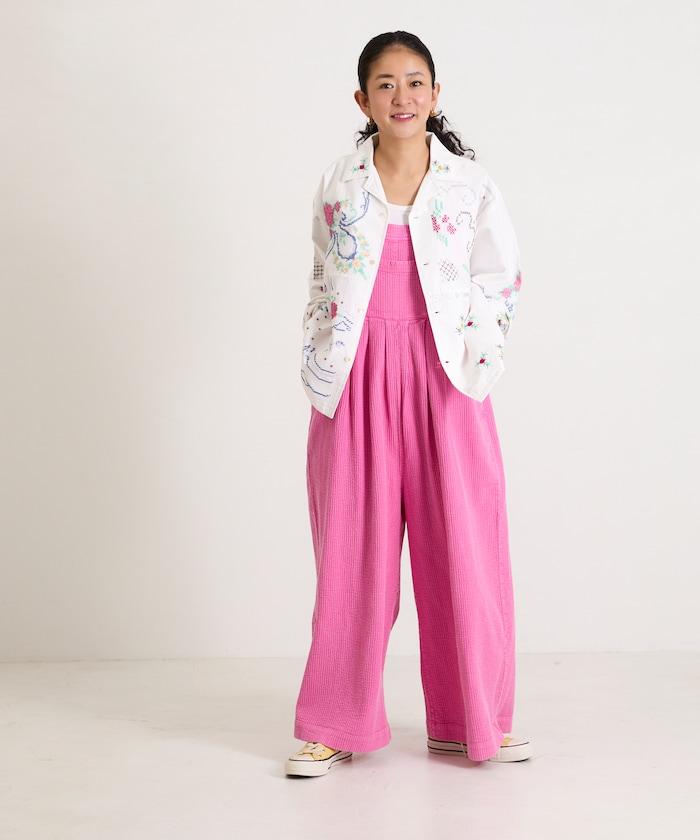 開領刺繡襯衫夾克