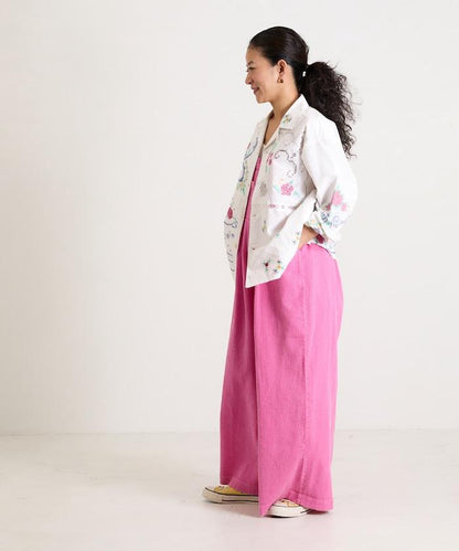 開領刺繡襯衫夾克