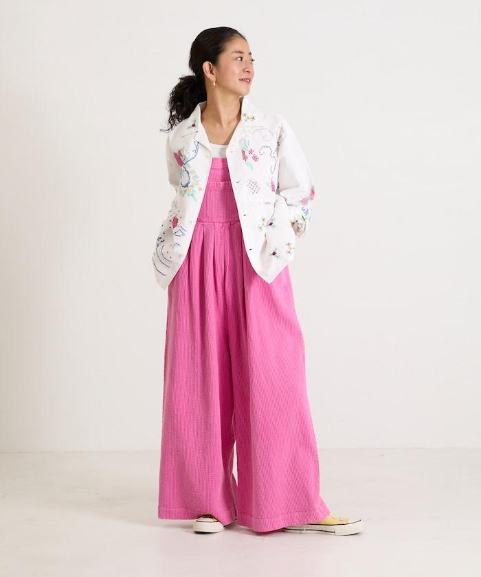 開領刺繡襯衫夾克