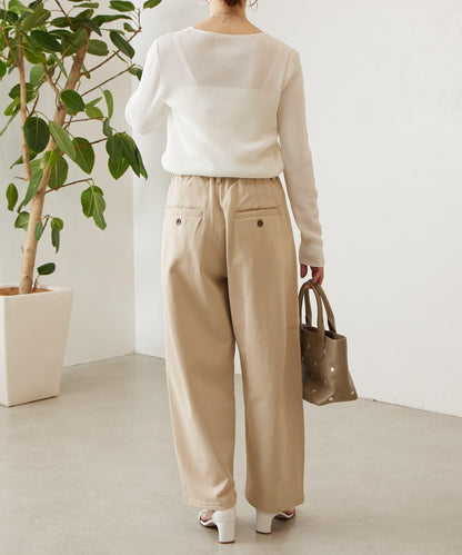 清爽質感羅紋針織上衣