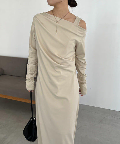 小個子尺碼 吊帶套裝垂墜連衣裙