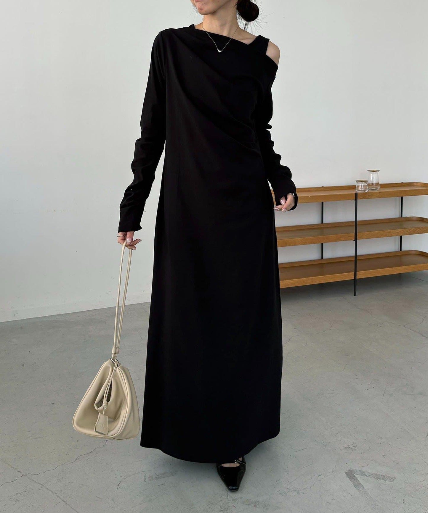 小個子尺碼 吊帶套裝垂墜連衣裙