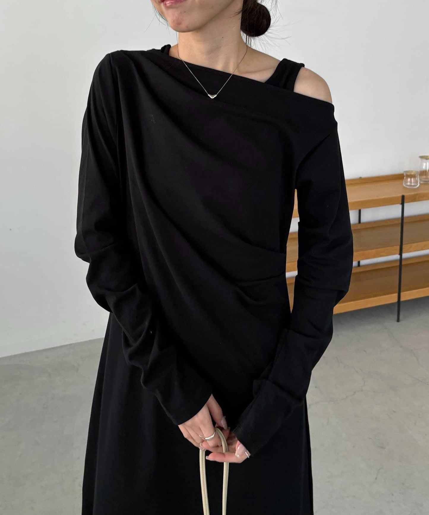 小個子尺碼 吊帶套裝垂墜連衣裙