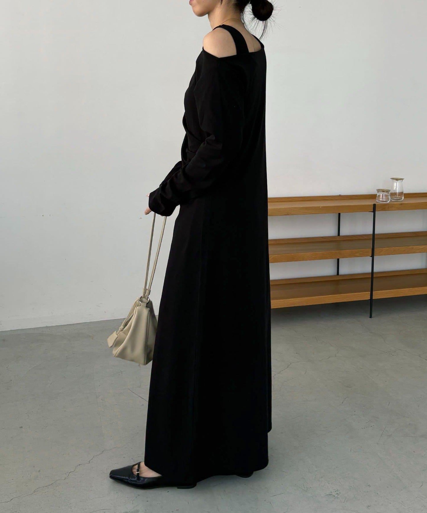 小個子尺碼 吊帶套裝垂墜連衣裙