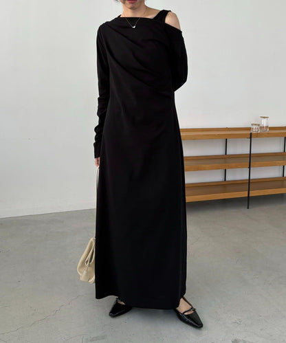 小個子尺碼 吊帶套裝垂墜連衣裙