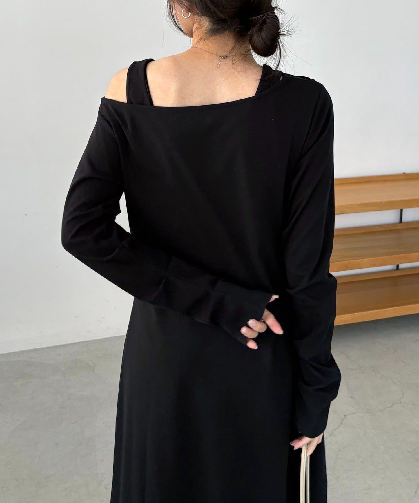 小個子尺碼 吊帶套裝垂墜連衣裙