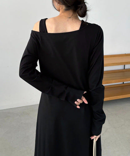 小個子尺碼 吊帶套裝垂墜連衣裙