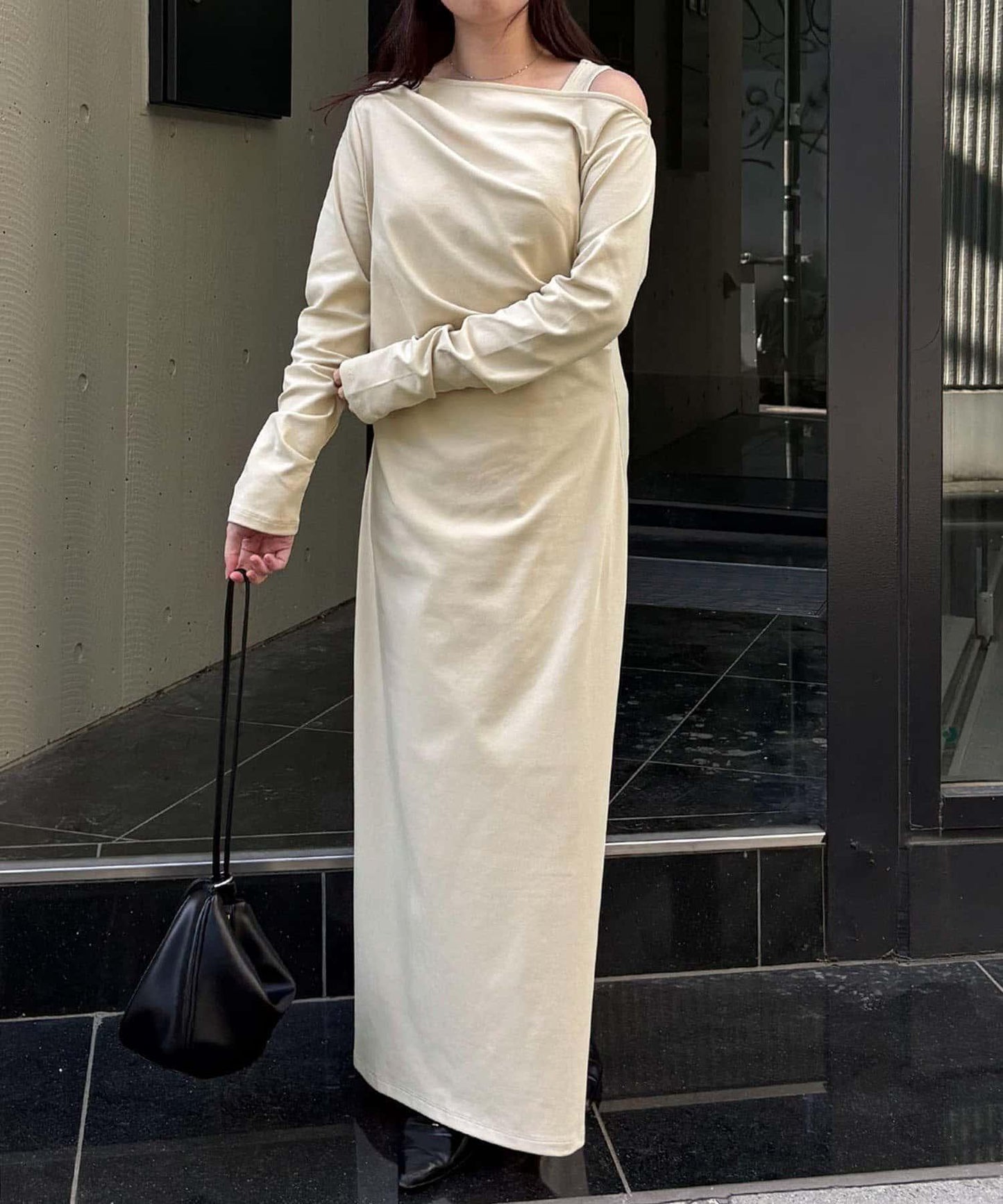 小個子尺碼 吊帶套裝垂墜連衣裙