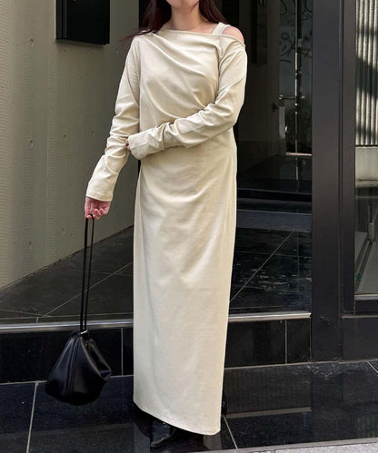 小個子尺碼 吊帶套裝垂墜連衣裙