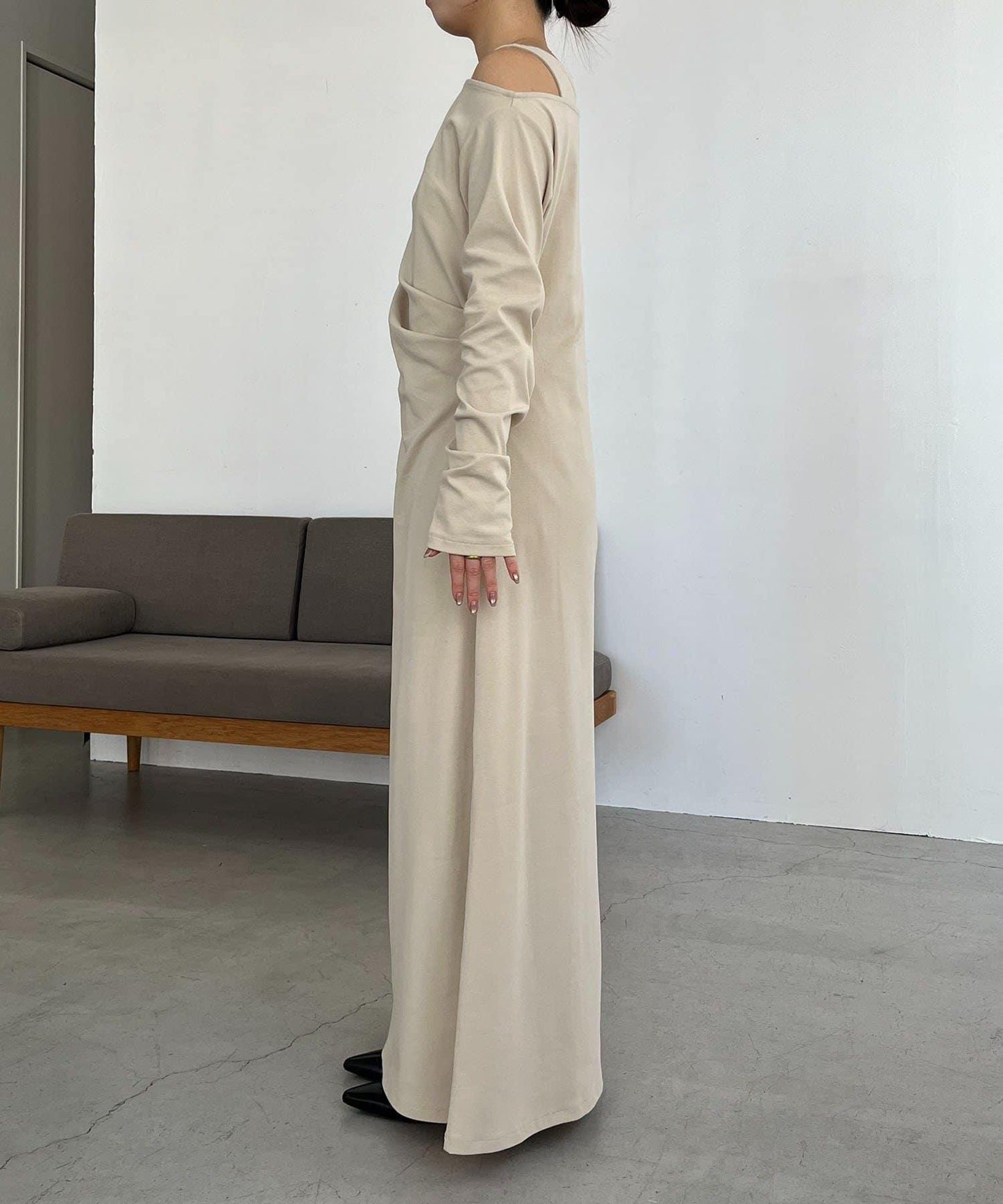 小個子尺碼 吊帶套裝垂墜連衣裙