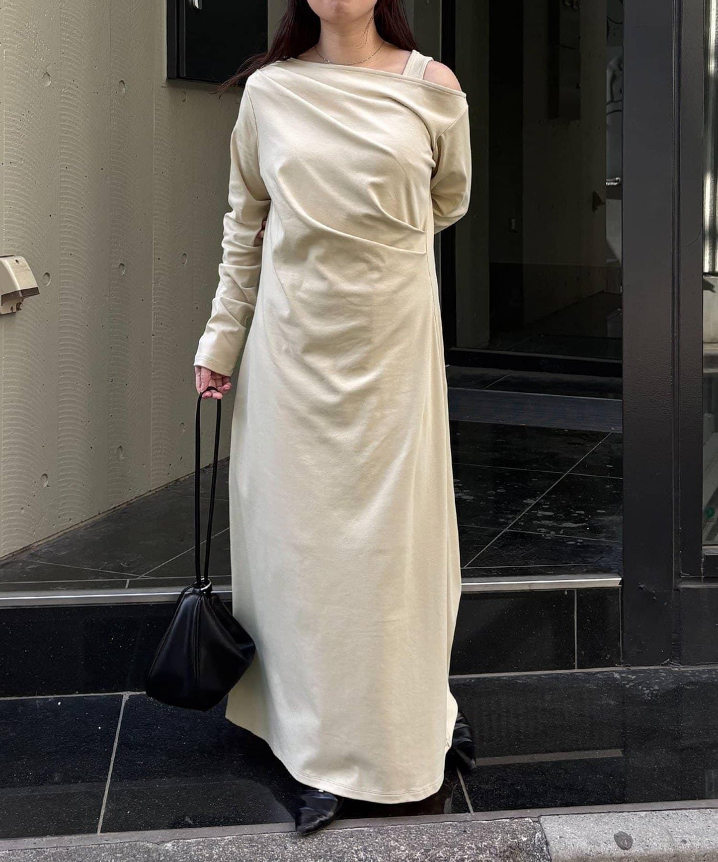 小個子尺碼 吊帶套裝垂墜連衣裙