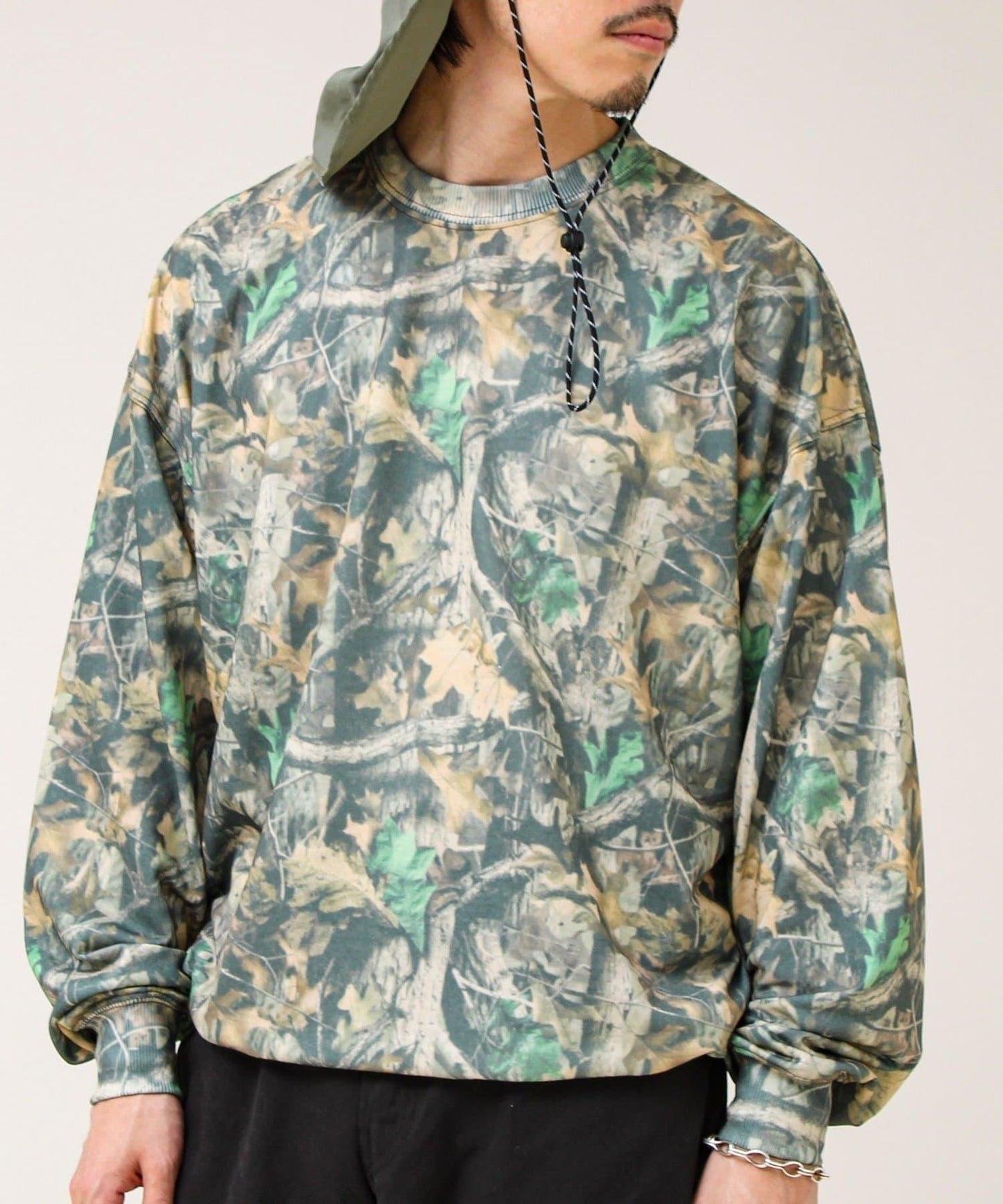 純色 / 真實樹紋迷彩 薄絨 下襬抽繩 衛衣