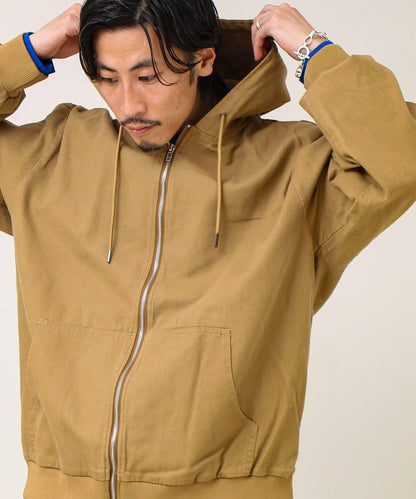 耐穿易搭 帆布牛仔 拉鍊設計 連帽外套
