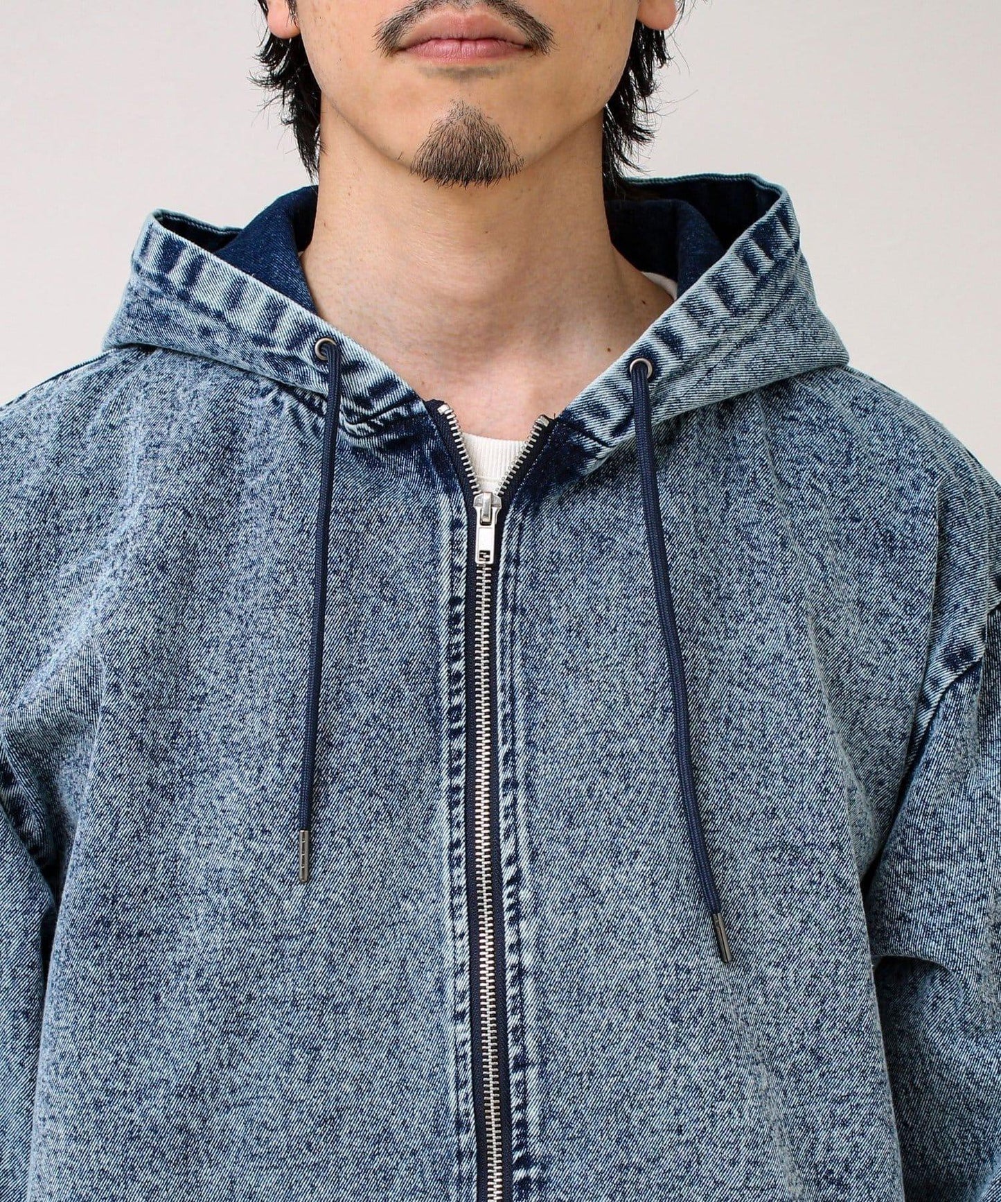 耐穿易搭 帆布牛仔 拉鍊設計 連帽外套