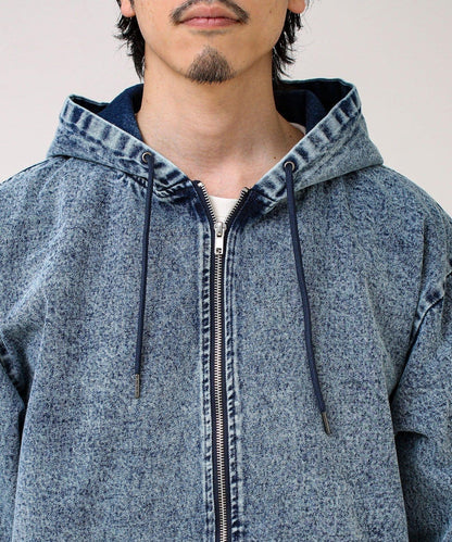 耐穿易搭 帆布牛仔 拉鍊設計 連帽外套