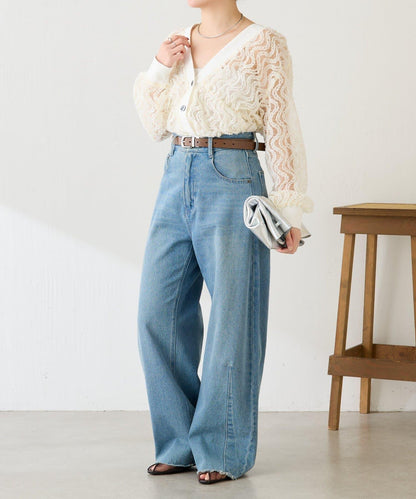 修飾身形 褶皺拼接 襯衫式開衫