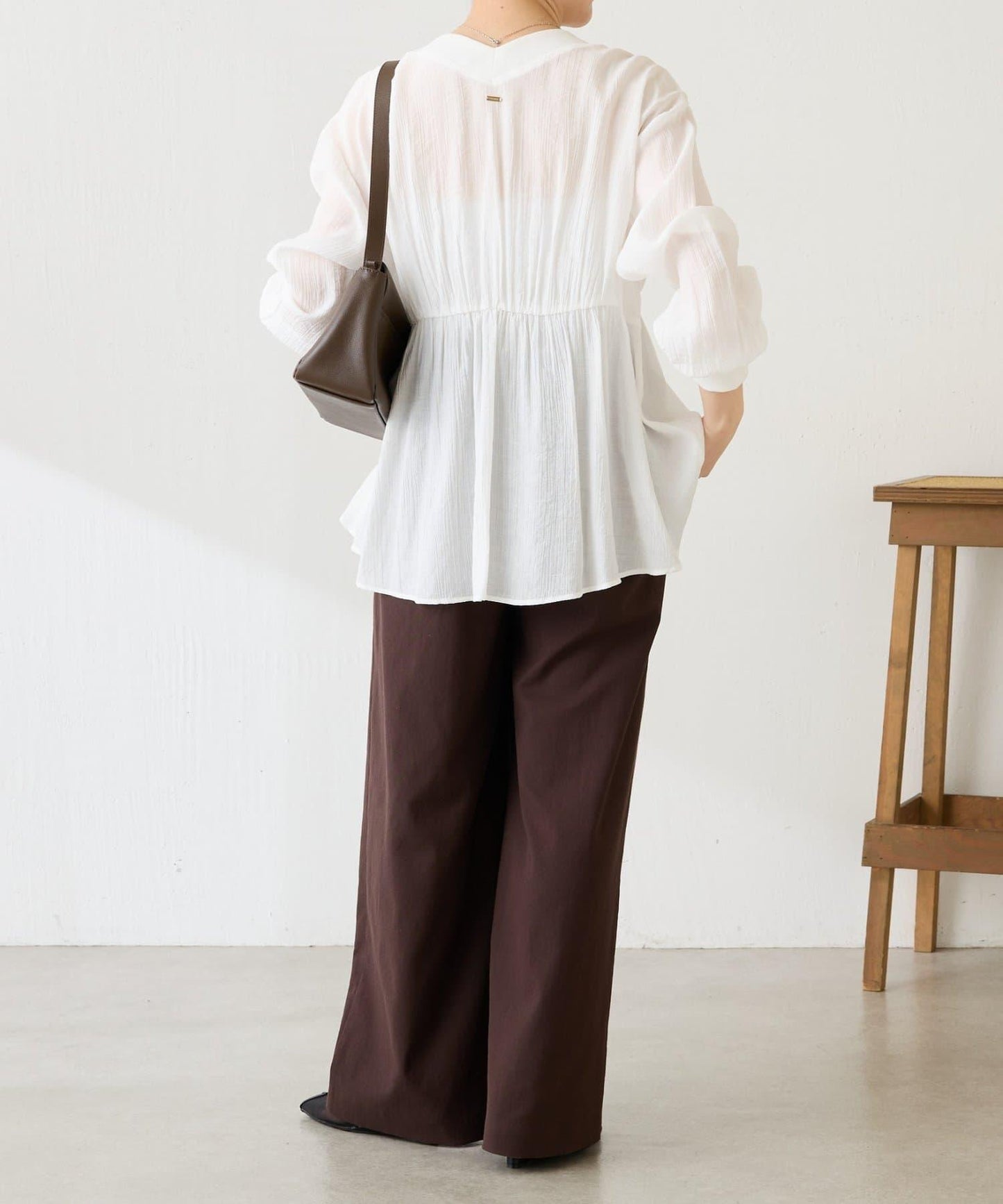 修飾身形 褶皺拼接 襯衫式開衫