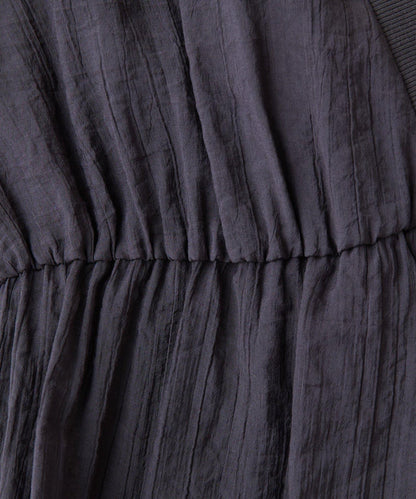 修飾身形 褶皺拼接 襯衫式開衫