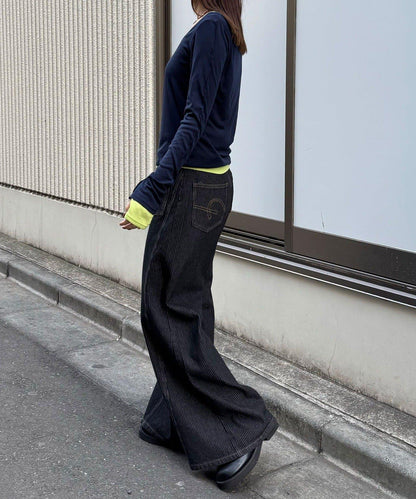 兩件套彈力透紗疊穿上衣