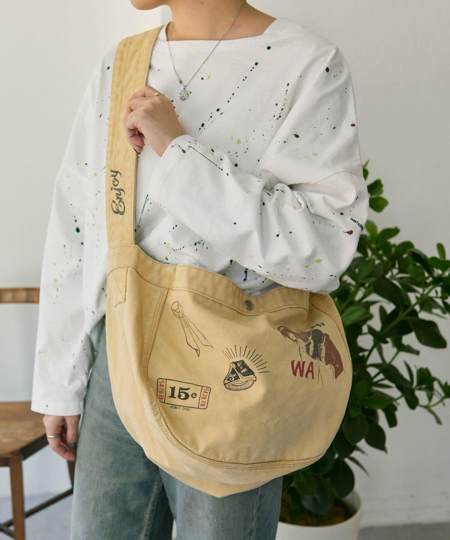 100%純棉 可機洗 Work of art Kendai×SUM1 STYLE  單肩包