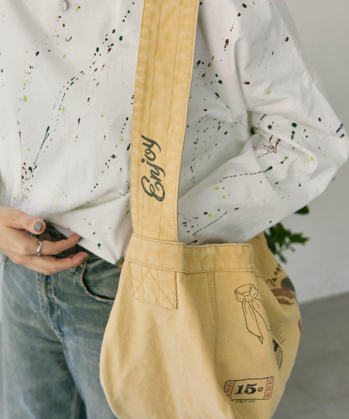 100%純棉 可機洗 Work of art Kendai×SUM1 STYLE  單肩包