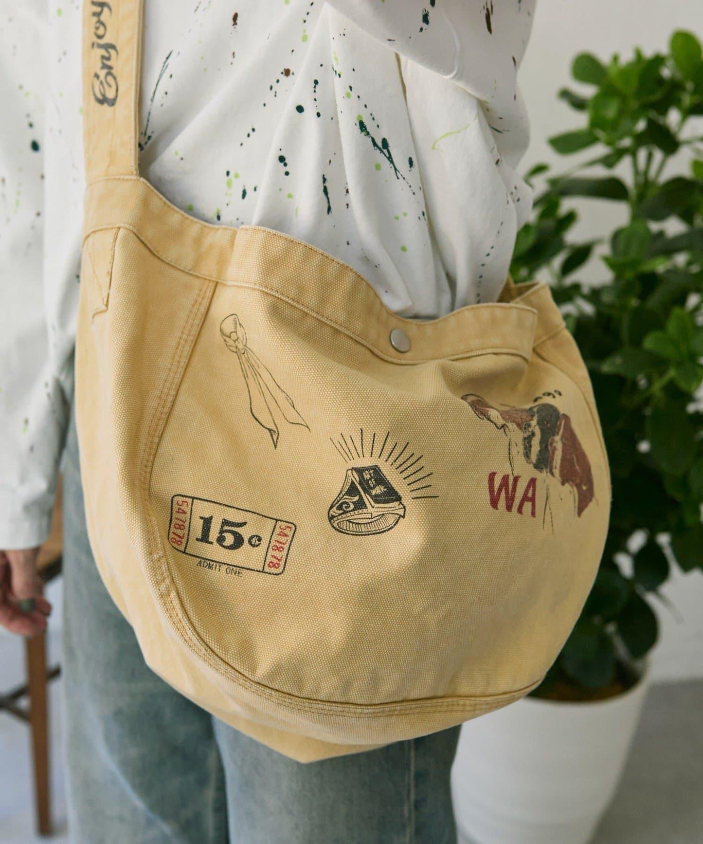 100%純棉 可機洗 Work of art Kendai×SUM1 STYLE  單肩包