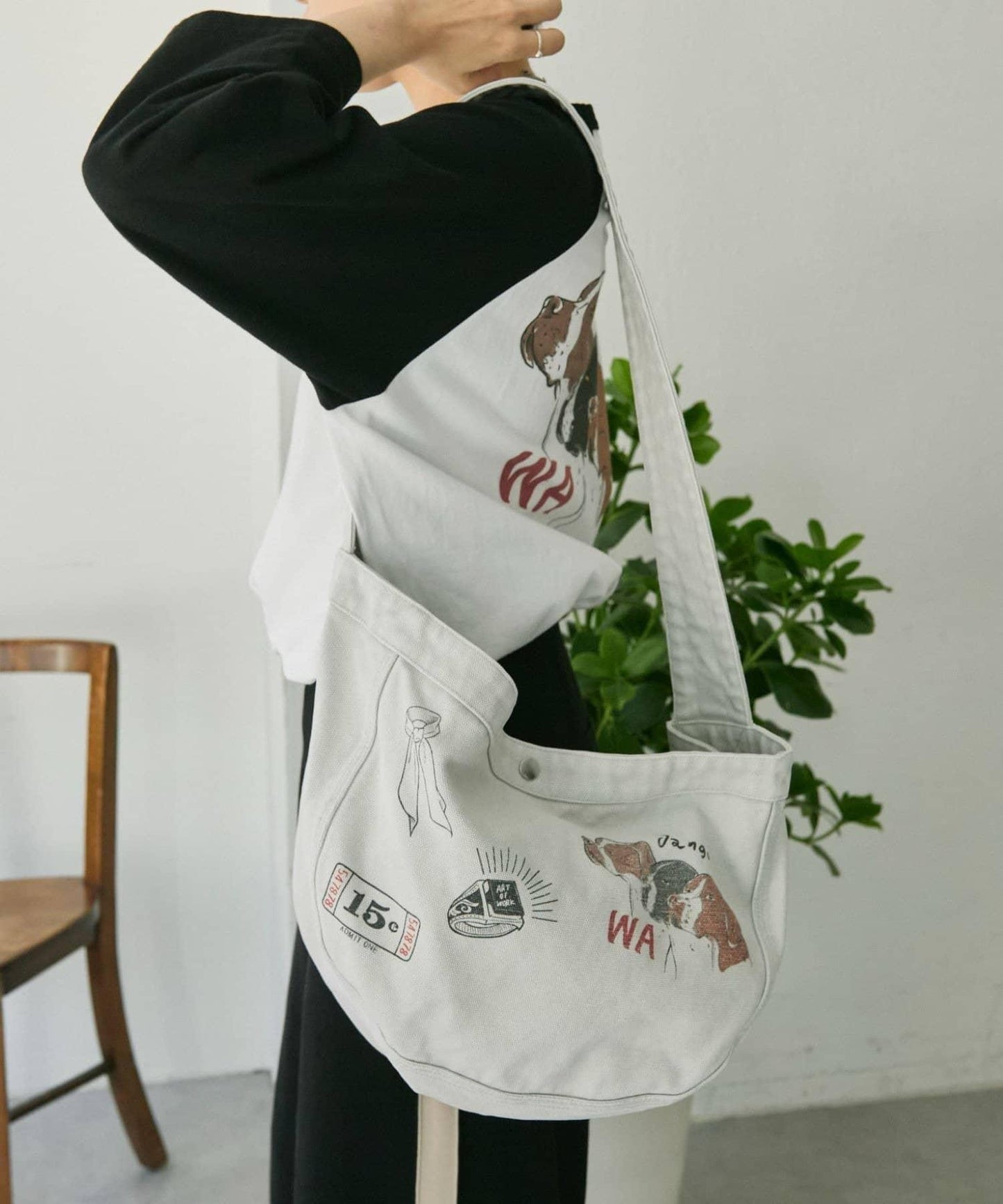 100%純棉 可機洗 Work of art Kendai×SUM1 STYLE  單肩包