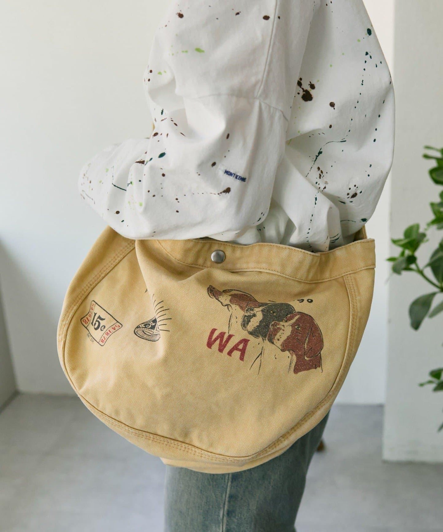 100%純棉 可機洗 Work of art Kendai×SUM1 STYLE  單肩包