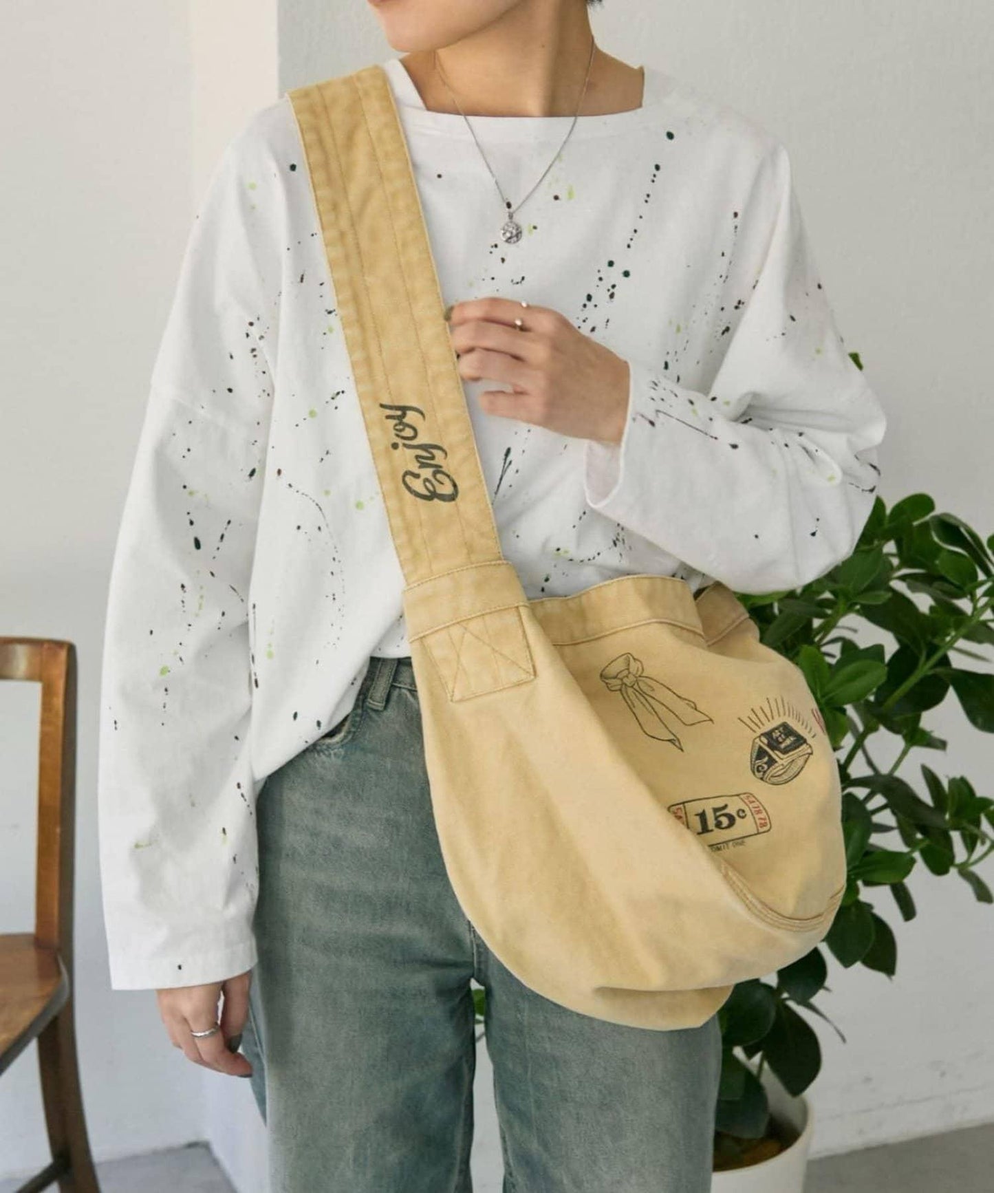 100%純棉 可機洗 Work of art Kendai×SUM1 STYLE  單肩包