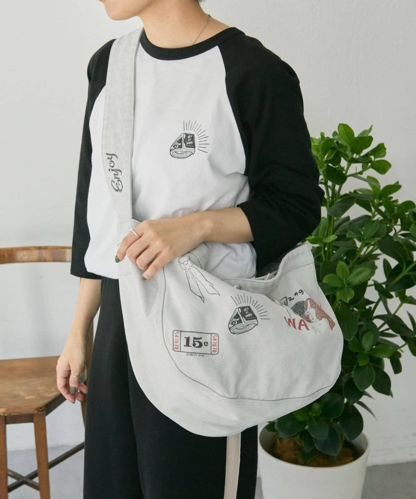 100%純棉 可機洗 Work of art Kendai×SUM1 STYLE  單肩包