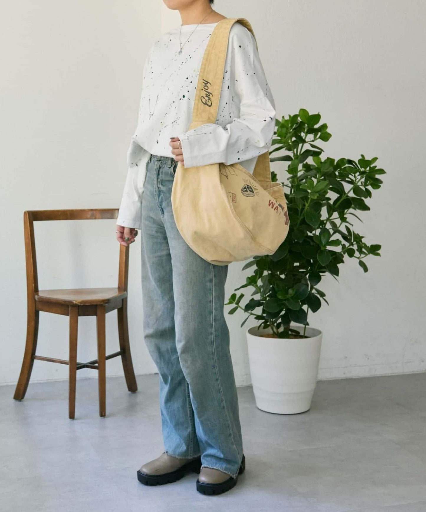 100%純棉 可機洗 Work of art Kendai×SUM1 STYLE  單肩包