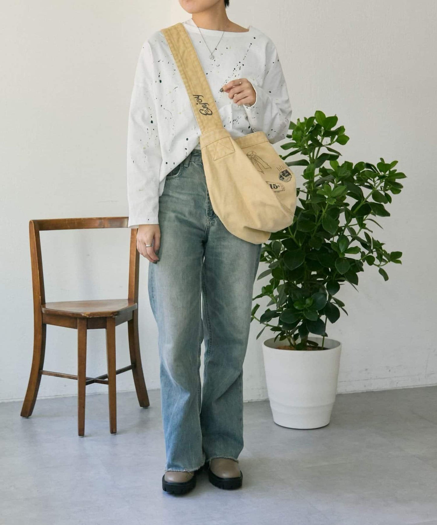 100%純棉 可機洗 Work of art Kendai×SUM1 STYLE  單肩包